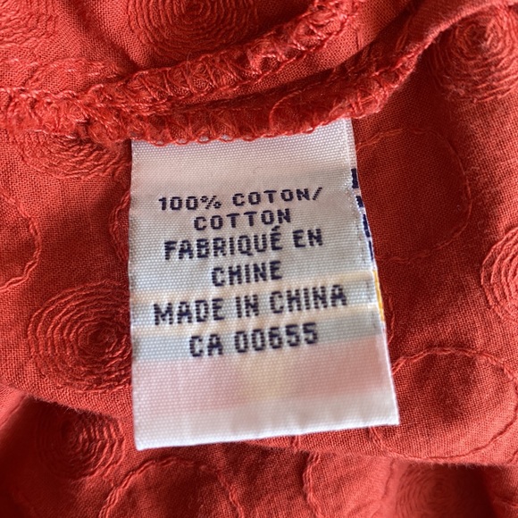 Encore - Burnt Orange Tank with Embroidered Dots - Picture 7 of 10